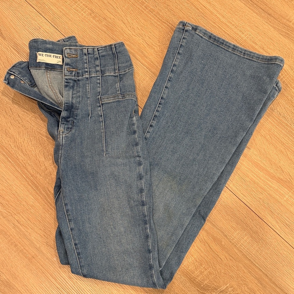 We The Free Women's Flare Blue Jeans